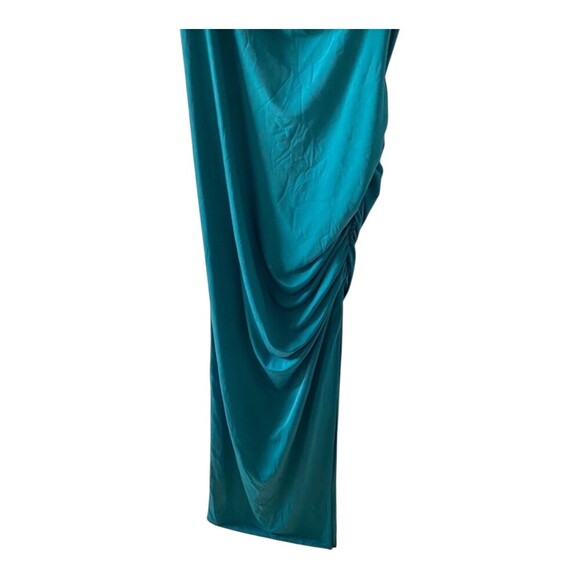 NWT Lovers Friends Teal Evening Gown Spaghetti Side Slit Dress S - Picture 5 of 6